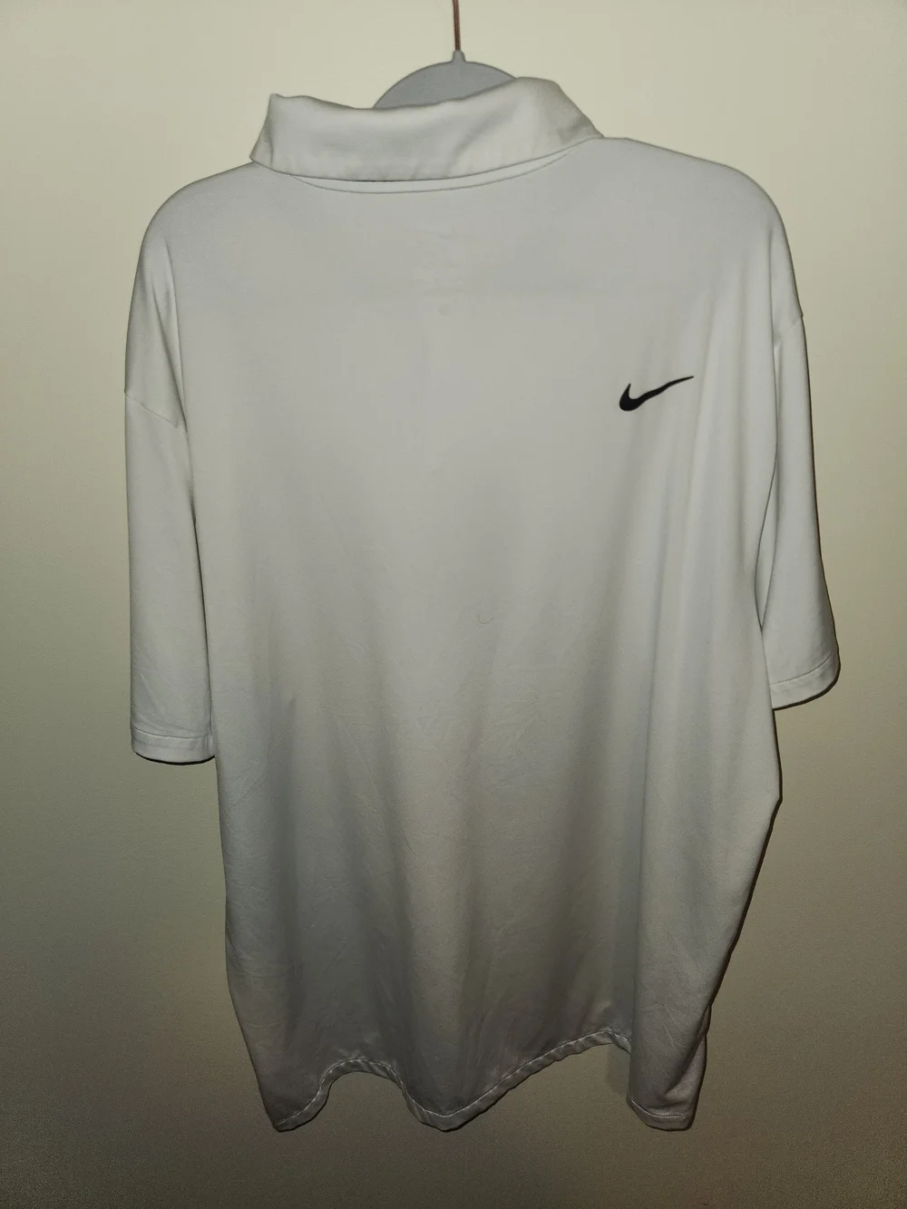Nike Men’s White Polo Shirt with Black Swoosh